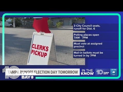 Tampa runoff election day is Tuesday, April 25