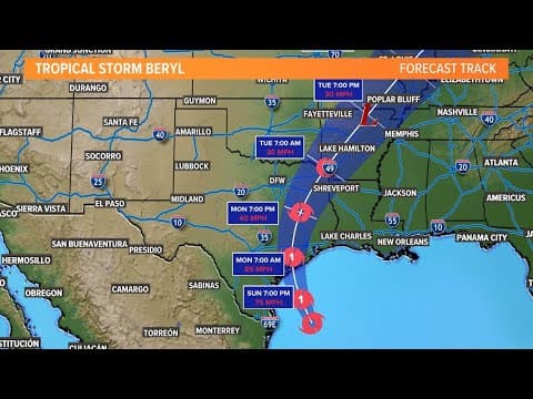 Hurricane Beryl tracker: Live look at storm on radar