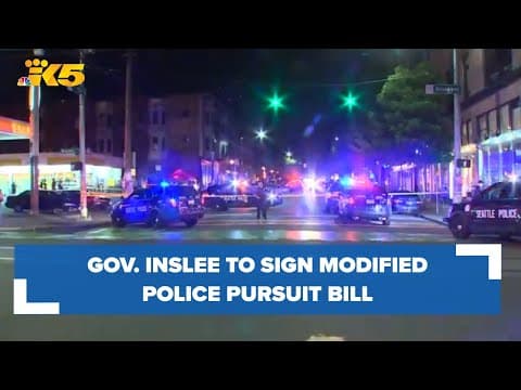 Gov. Jay Inslee to sign modified police pursuit bill for Washington state