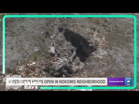 Mysterious holes open in Nokomis neighborhood