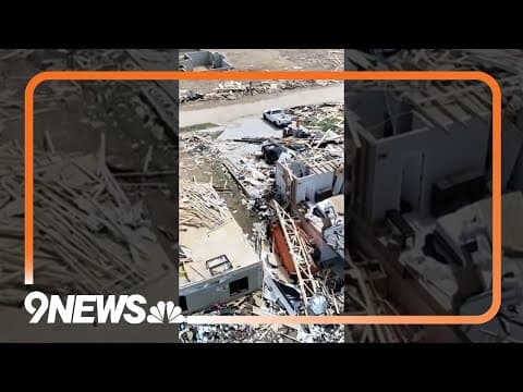 Drone video shows damage from Omaha, Nebraska, tornadoes