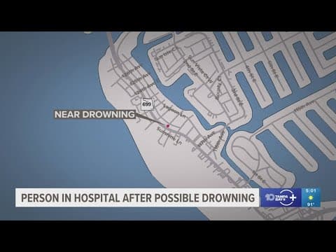 Person in hospital after possible drowning at Treasure Island Beach