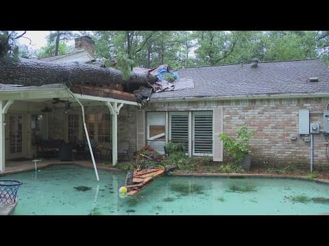 Kingwood man narrowly avoids tragedy when tree falls through bedroom roof