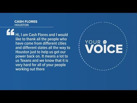Your Voice: Houstonians share gratitude toward linemen working to restore power in Southeast Texas