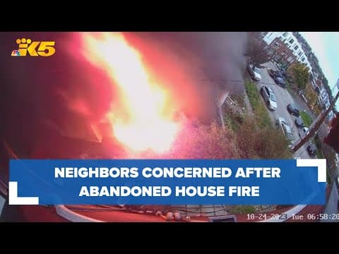 Neighbors concerned about safety after fire engulfs abandoned home in Mount Baker neighborhood