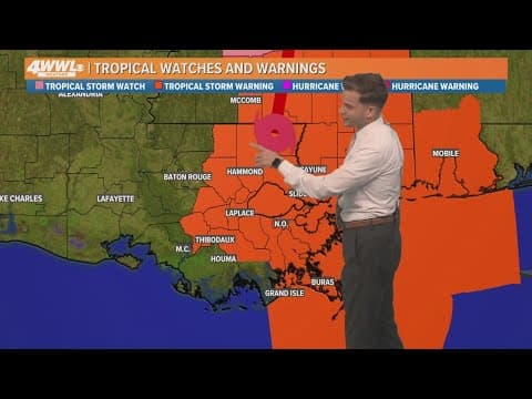 Thursday 5AM Weather Update: Storm surge potential remains following Francine, rain subsides