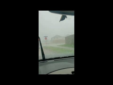 Hail coming down in Rosharon, Texas | 5/5/25