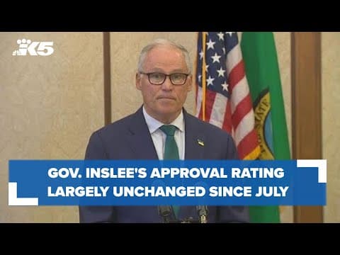 Gov. Inslee's job approval rating unchanged since July, WA Poll shows