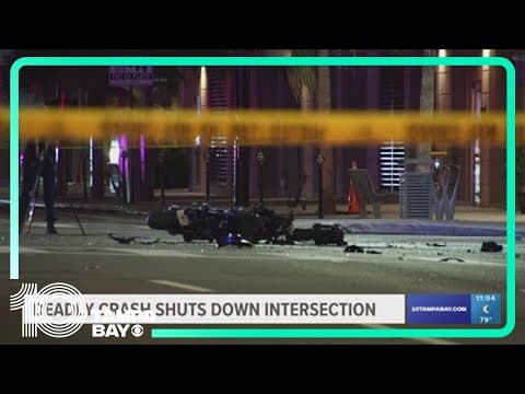 Motorcyclist killed in fiery crash in downtown Tampa