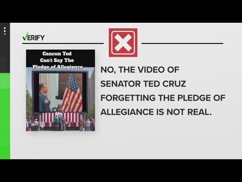 Video of Sen. Ted Cruz forgetting the Pledge of Allegiance is not real