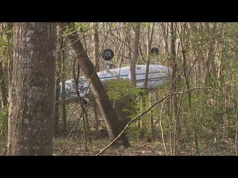 Plane found upside down in woods near Pearland
