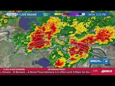 Watch: Flash Flood Warning issued for parts of the New Orleans Metro