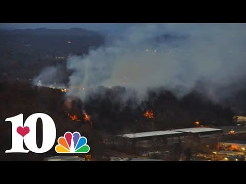 Live || Knoxville fire crews monitoring brush fire contained along Fountain City ridge