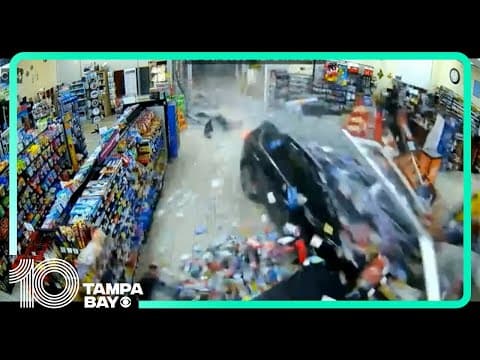 Driver arrested after smashing through gas station, hitting man in Seffner