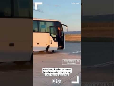 VIDEO: American, Russian prisoners board planes to return home after historic swap deal