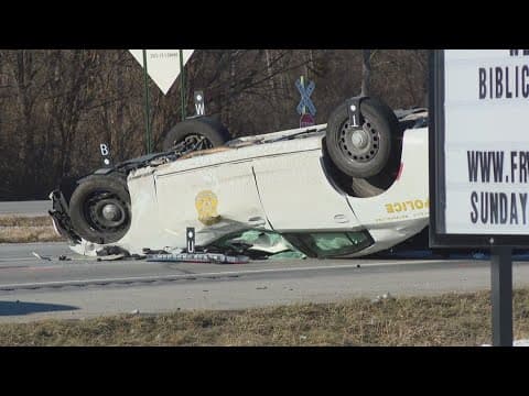 IMPD officer critically injured in rollover crash, now recovering