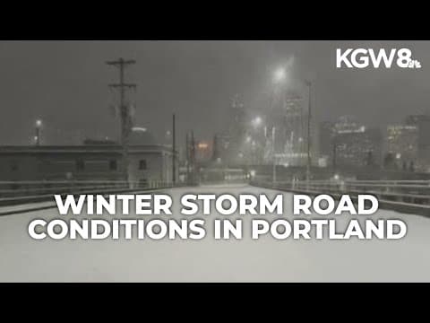 Winter driving conditions in Portland | PBOT using sand, salt to clear roads