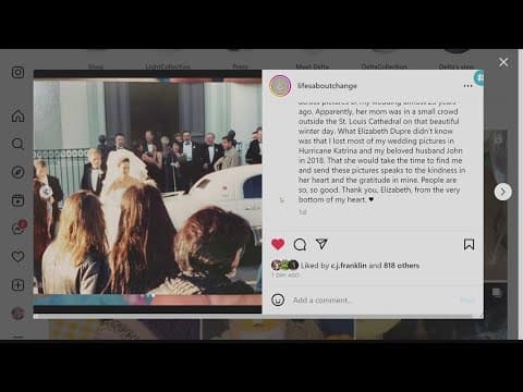 Former WWL anchor Karen Swensen receives wedding photos from stranger