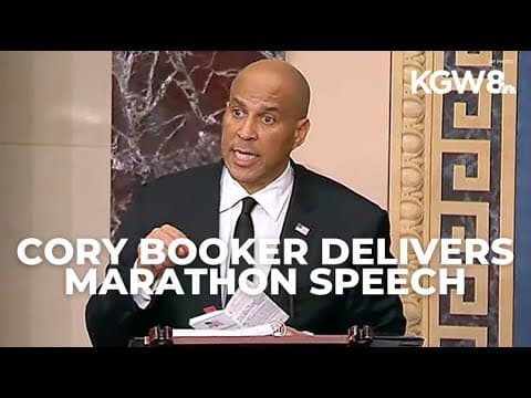 Sen. Cory Booker's all-night Senate speech stretches into Tuesday