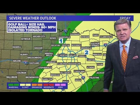 DFW Weather | Severe weather possible across North Texas on Friday in 14 day forecast