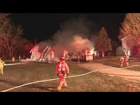 Firefighters battle flames and frigid temperatures during cold streak