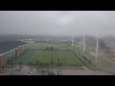 TIMELAPSE: Watch rain come down at University of North Texas (April 30, 2025)