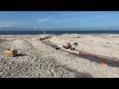 Kayakers take advantage of temporary reopening of Midnight Pass