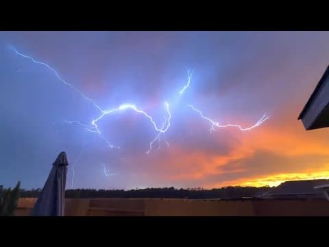 Watch: Lightning spiders across the sky in Splendora, Texas