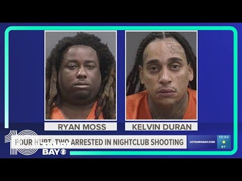 Police: 2 men arrested after arguing with, shooting security guard outside Tampa lounge