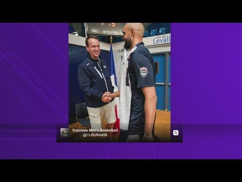 Peyton Manning meets up with Derrick White at Paris Olympics