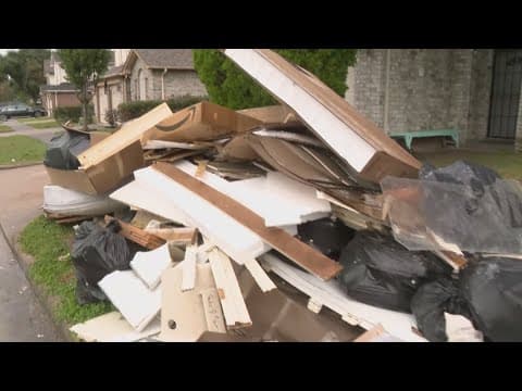 Residents in northwest Houston neighborhood frustrated over piles of trash