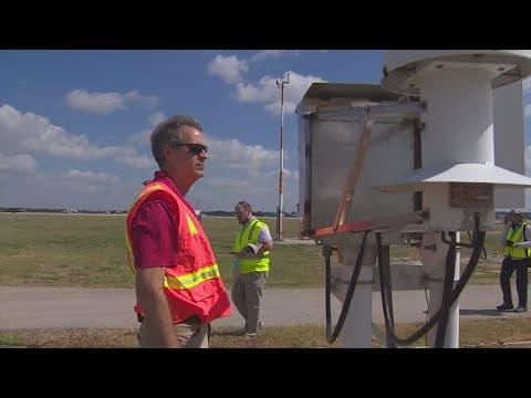 Chief Meteorologist David Paul visited Hobby Airport to show how weather data is collected