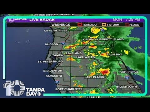 Tracking showers, storms in Tampa Bay area