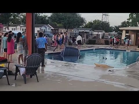SUV crashes into pool in southwest Houston, one person detained, HPD says