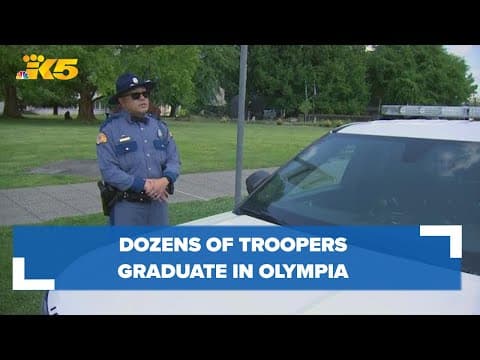 Dozens of troopers graduate into the Washington State Patrol  in Olympia