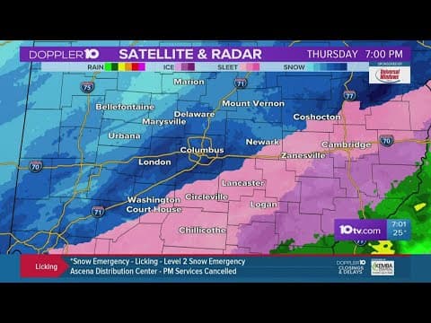 Rain, sleet, snow blanketing central Ohio