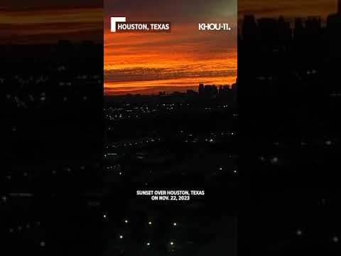 Beautiful sunset over Houston, Texas #shorts