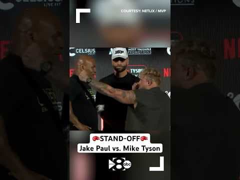Jake Paul and Mike Tyson square up at stand-off after Texas press conference