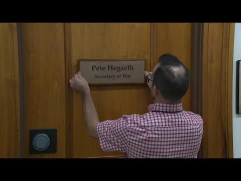 Trump renames Department of Defense as Department of War