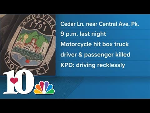 KPD: 2 dead after crash on Cedar Lane involving motorcycle, box truck