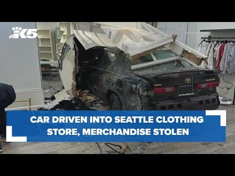Car driven into Seattle clothing store