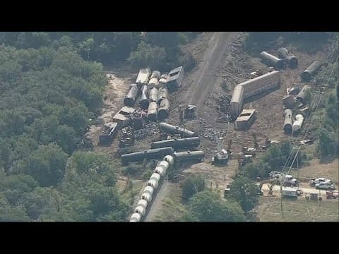Cleanup still ongoing on massive train derailment in Palo Pinto County