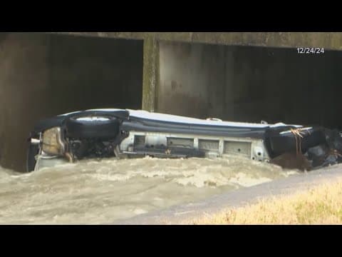New safety measures installed after SUV was swept into drainage ditch