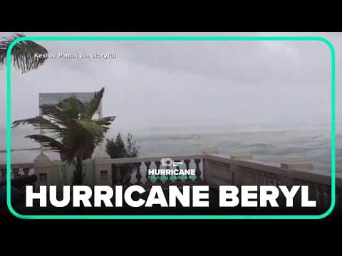 Hurricane Beryl brings strong winds and high swells to Barbados