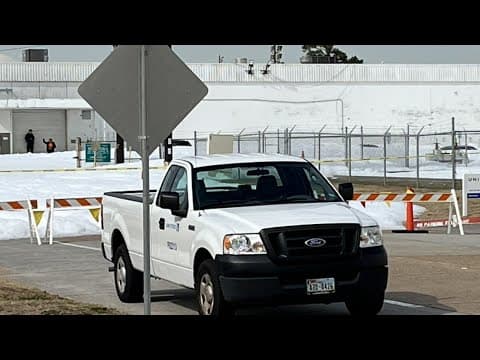 Foam pours out of hangar at Bush Airport
