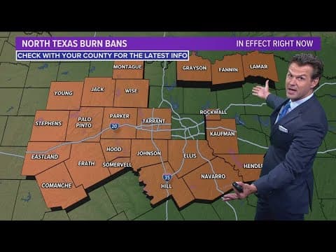 DFW Weather | More North Texas counties issue burn bans, 14 day forecast