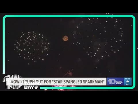 Hundreds gather at Sparkman Wharf to watch fireworks display