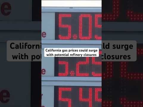 California gas prices could surge with potential refinery closures. #news #travel #economy