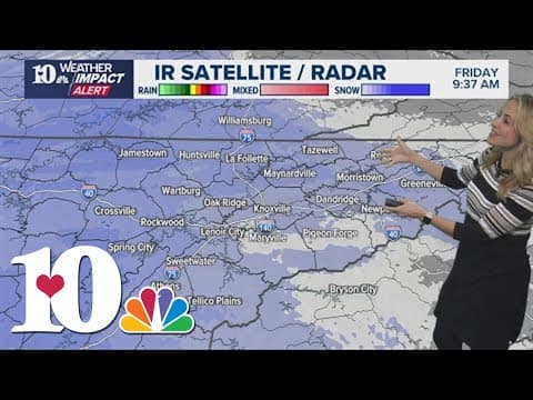 Mid-Morning Weather (1/10): Snow has arrived in East Tennessee!