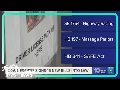 Governor DeSantis signs 16 new bills into law